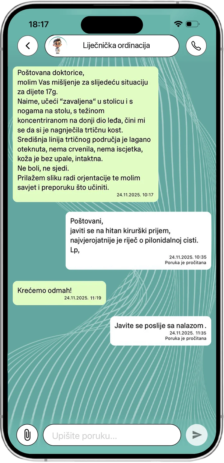 sDoktor mobilna aplikacija: razgovor s liječničkom ordinacijom